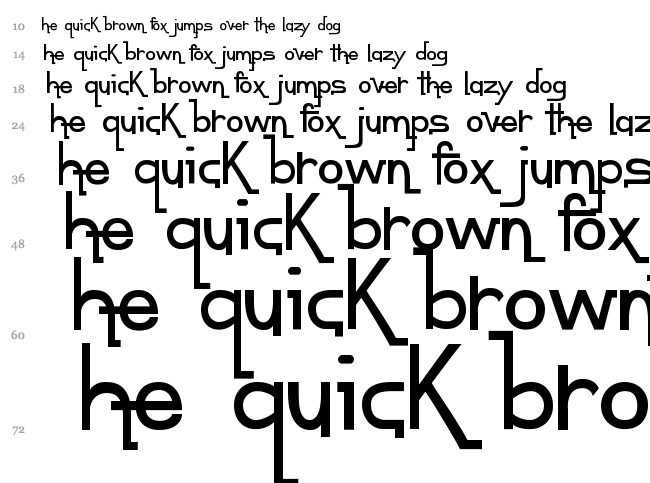 Contempo Jungle Minuet font waterfall